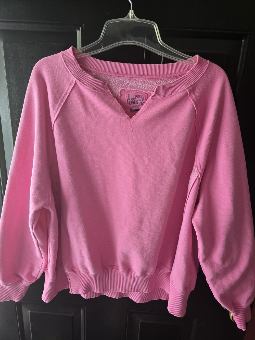 AERIE XS Oversized Pink Crewneck Sweatshirt